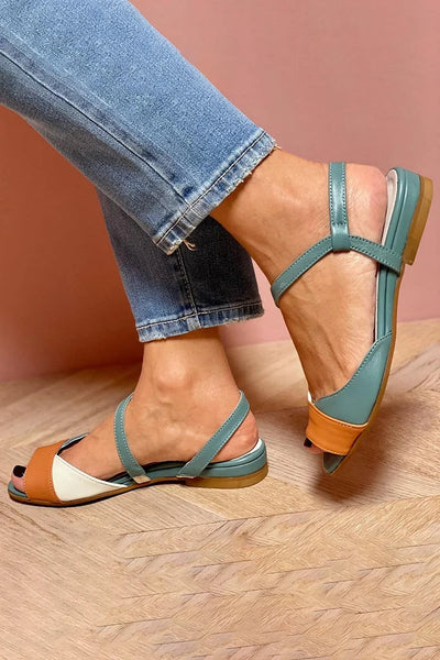 Casey | Two-Tone Block Sandals