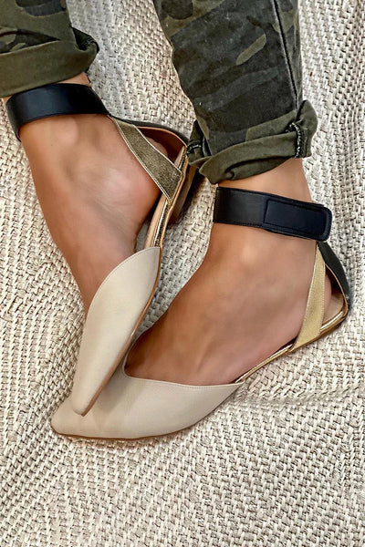Destiny | Contemporary Two-Tone Flat Shoes