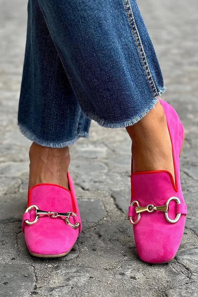 Bella | Metallic-Accented Fluorescent Loafers
