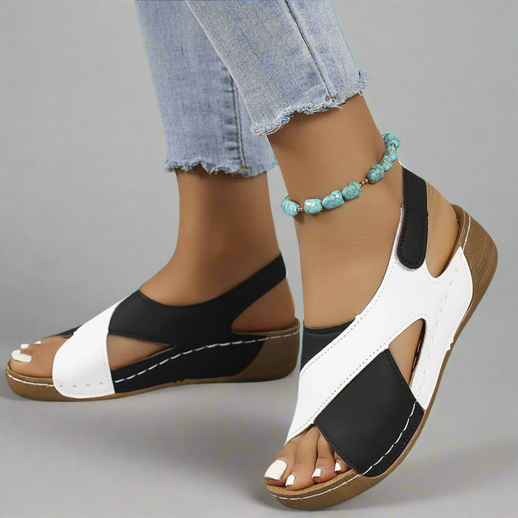 Ada | Two-Tone Slingback Sandals