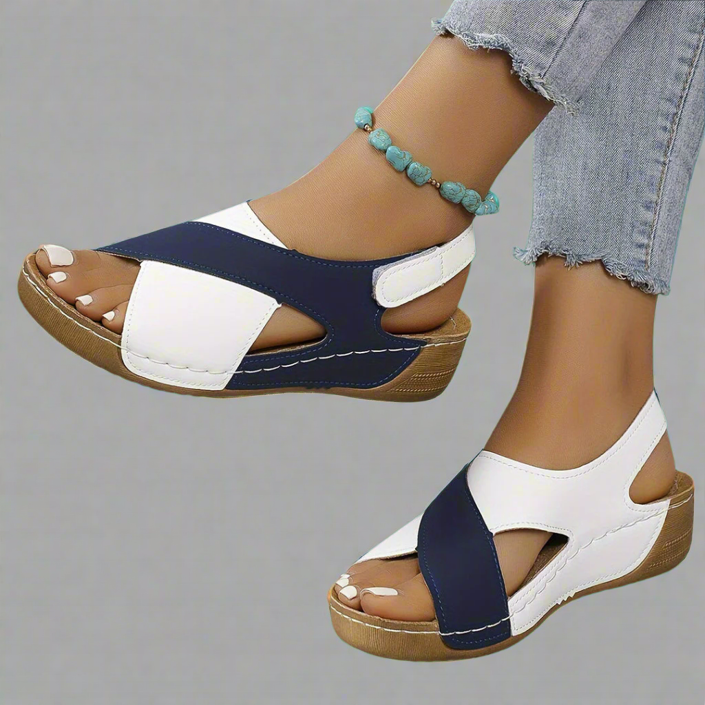 Ada | Two-Tone Slingback Sandals