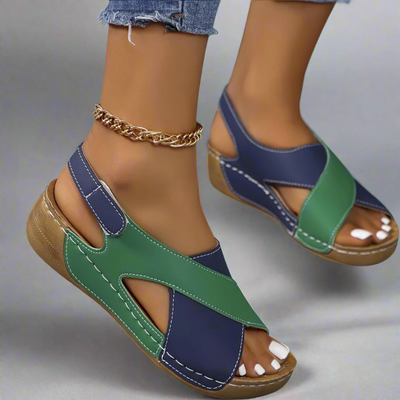 Ada | Two-Tone Slingback Sandals