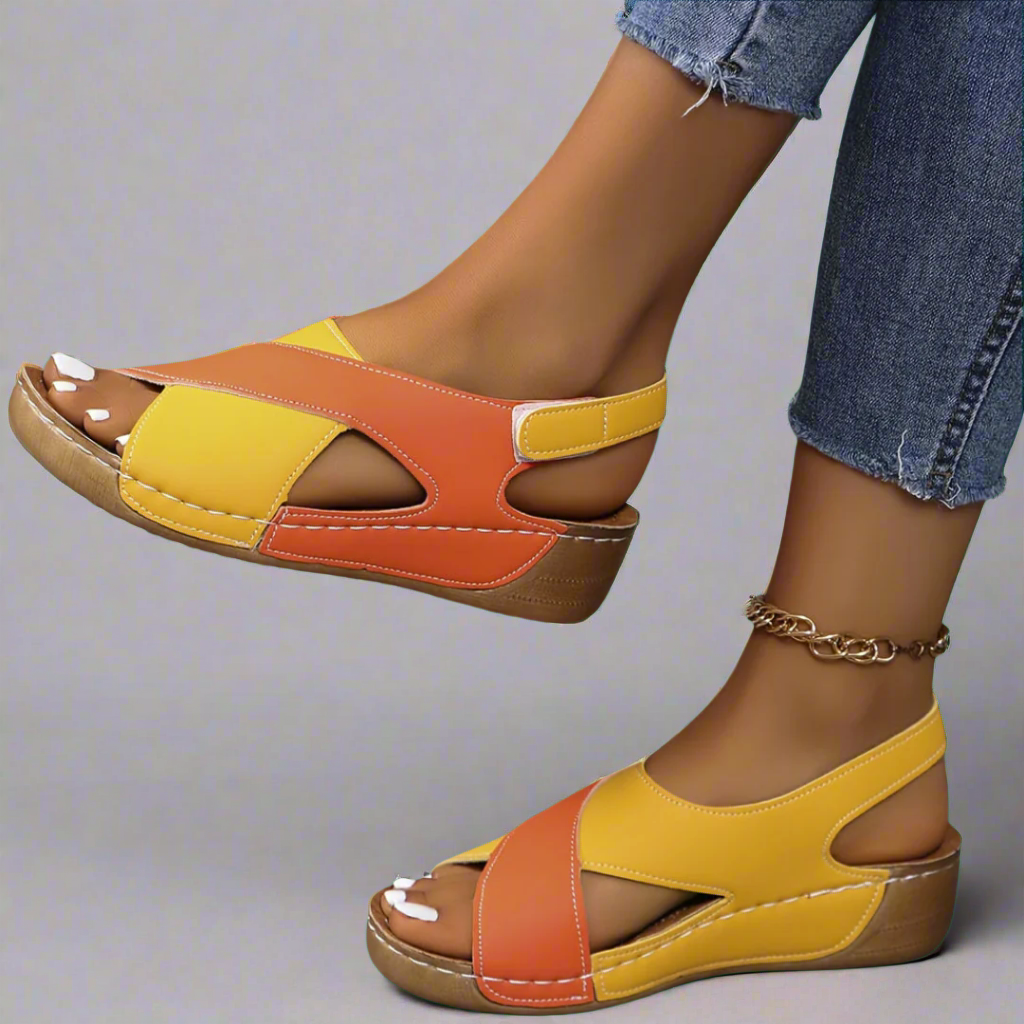 Ada | Two-Tone Slingback Sandals