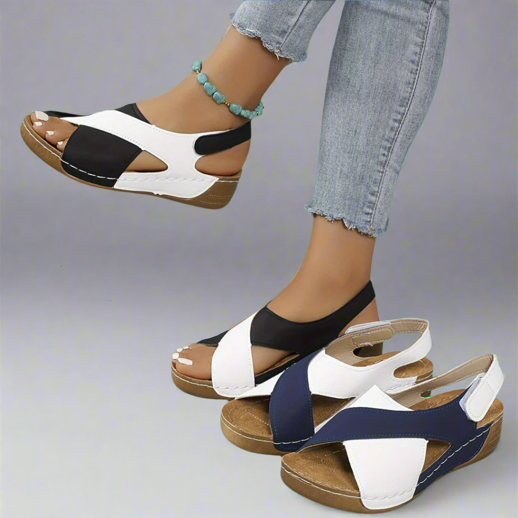 Ada | Two-Tone Slingback Sandals