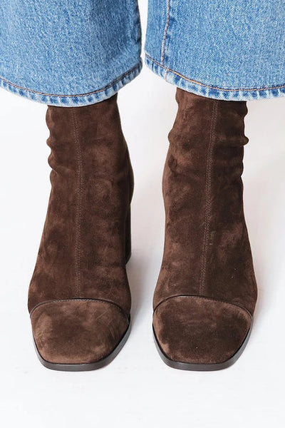 Gemma | Square-Toed Heeled Ankle Boots