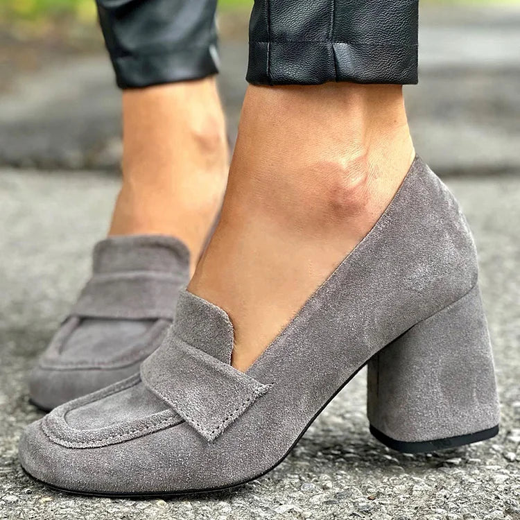 Bria | Chunky Heel Loafers