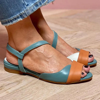 Casey | Two-Tone Block Sandals