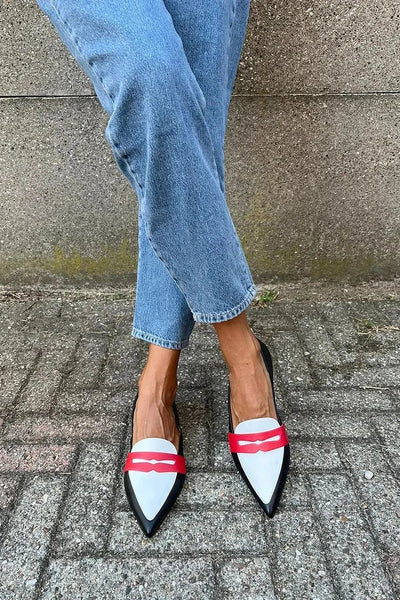 Desiree | Bi-Color Pointed Slippers