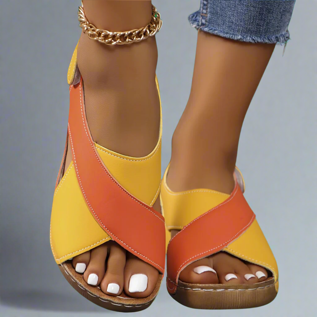 Ada | Two-Tone Slingback Sandals
