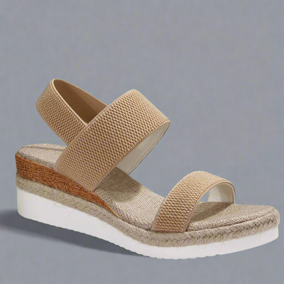 Alessia | Black Elevated Platform Sandals