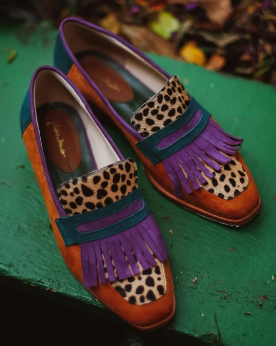 Hallie | Fringe-Detail Loafer with Animal Print