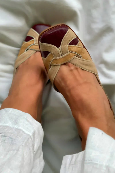 Amara | Three-Tone Slip-On Flats