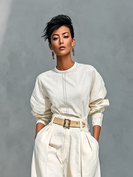 Lucille | Cotton-Linen Wide Leg Set