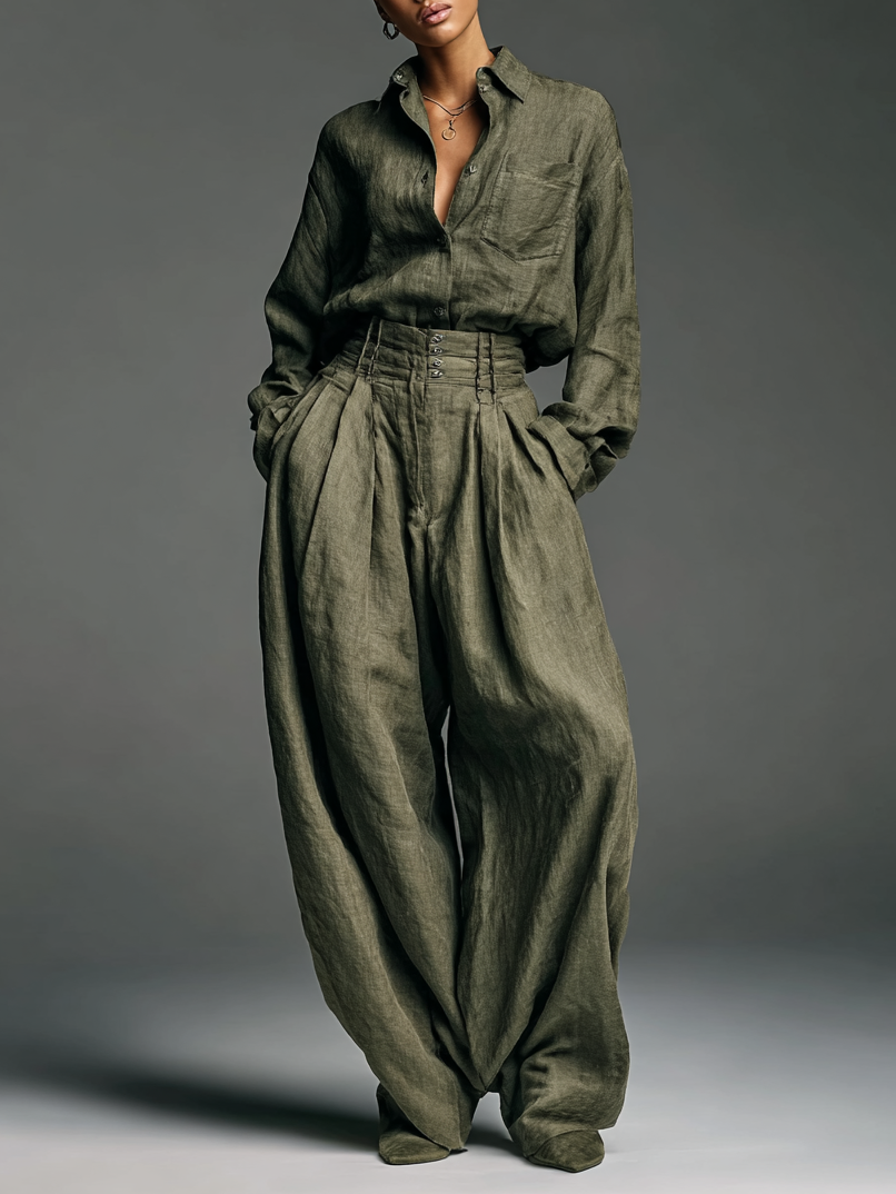 Serena | Cotton-Linen Two-Piece Set