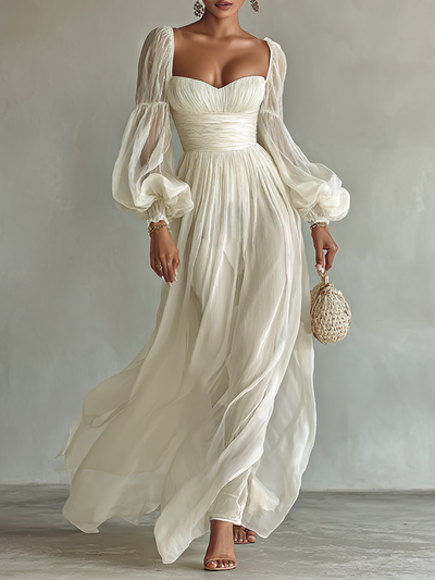 Beatrice | Square Neck Chiffon Maxi