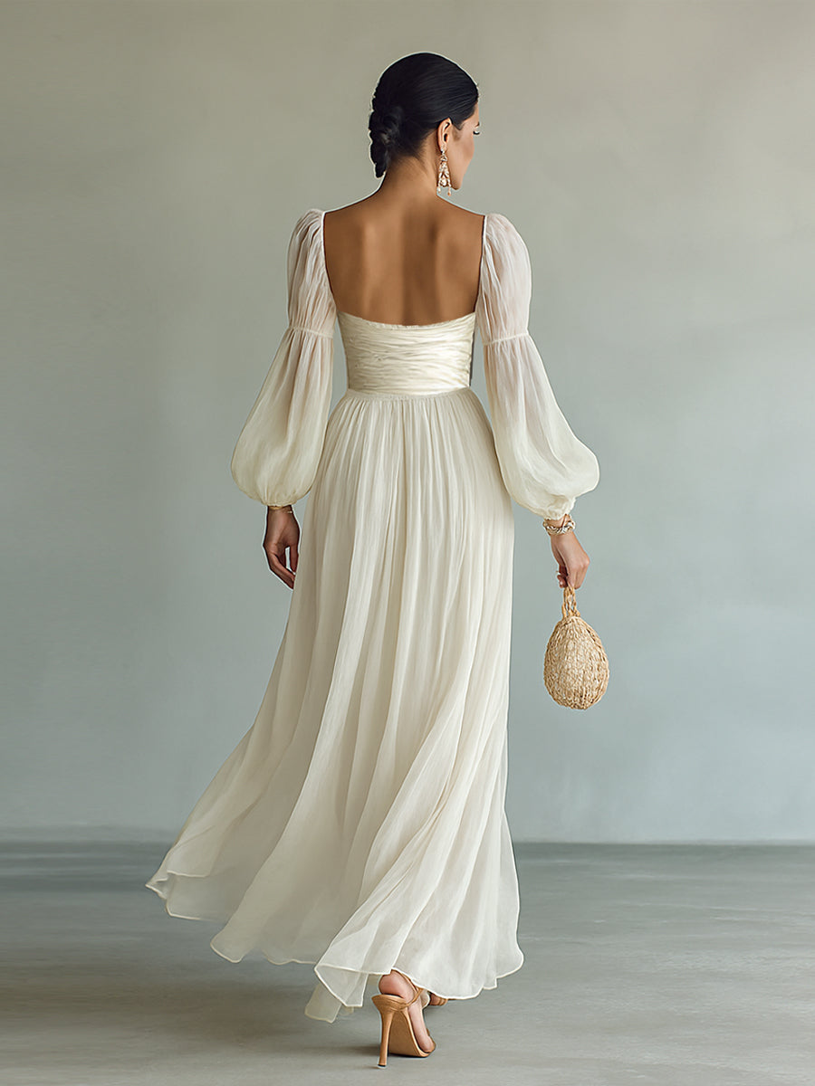 Beatrice | Square Neck Chiffon Maxi