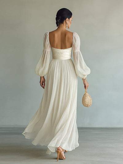 Beatrice | Square Neck Chiffon Maxi