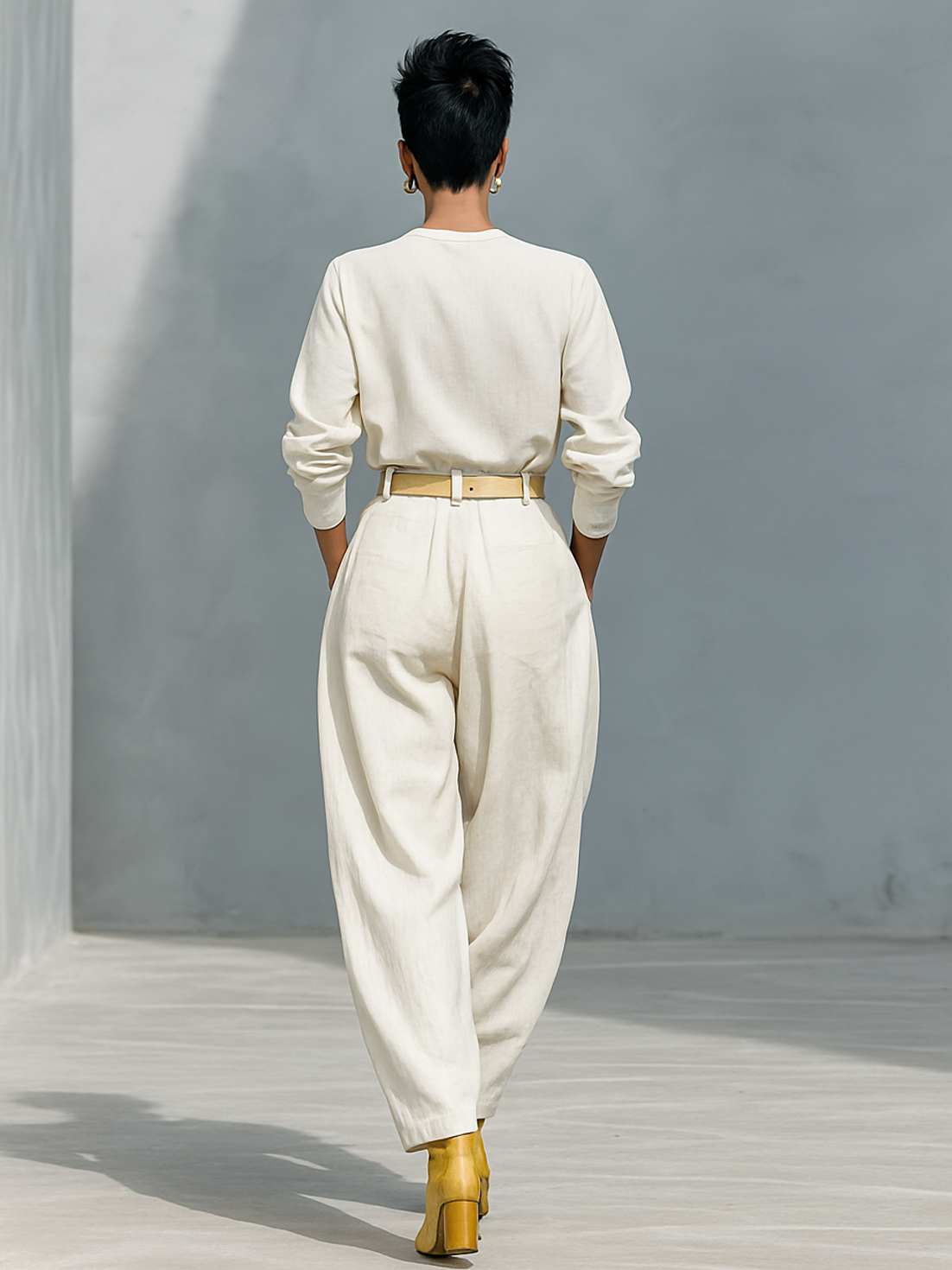 Lucille | Cotton-Linen Wide Leg Set
