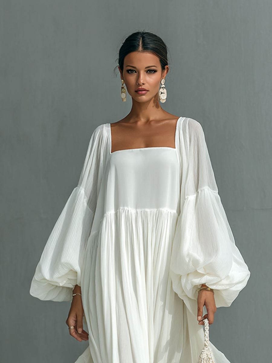 Josephine | Pleated Lantern Sleeve Maxi
