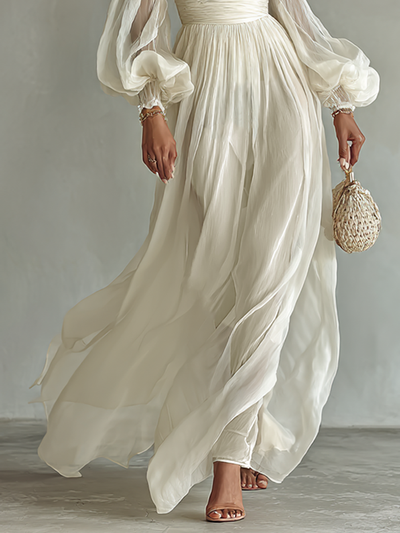 Beatrice | Square Neck Chiffon Maxi