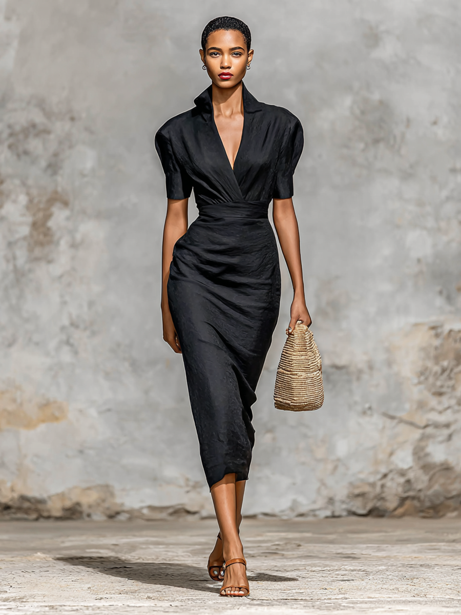 Florence | V-Neck Midi Dress