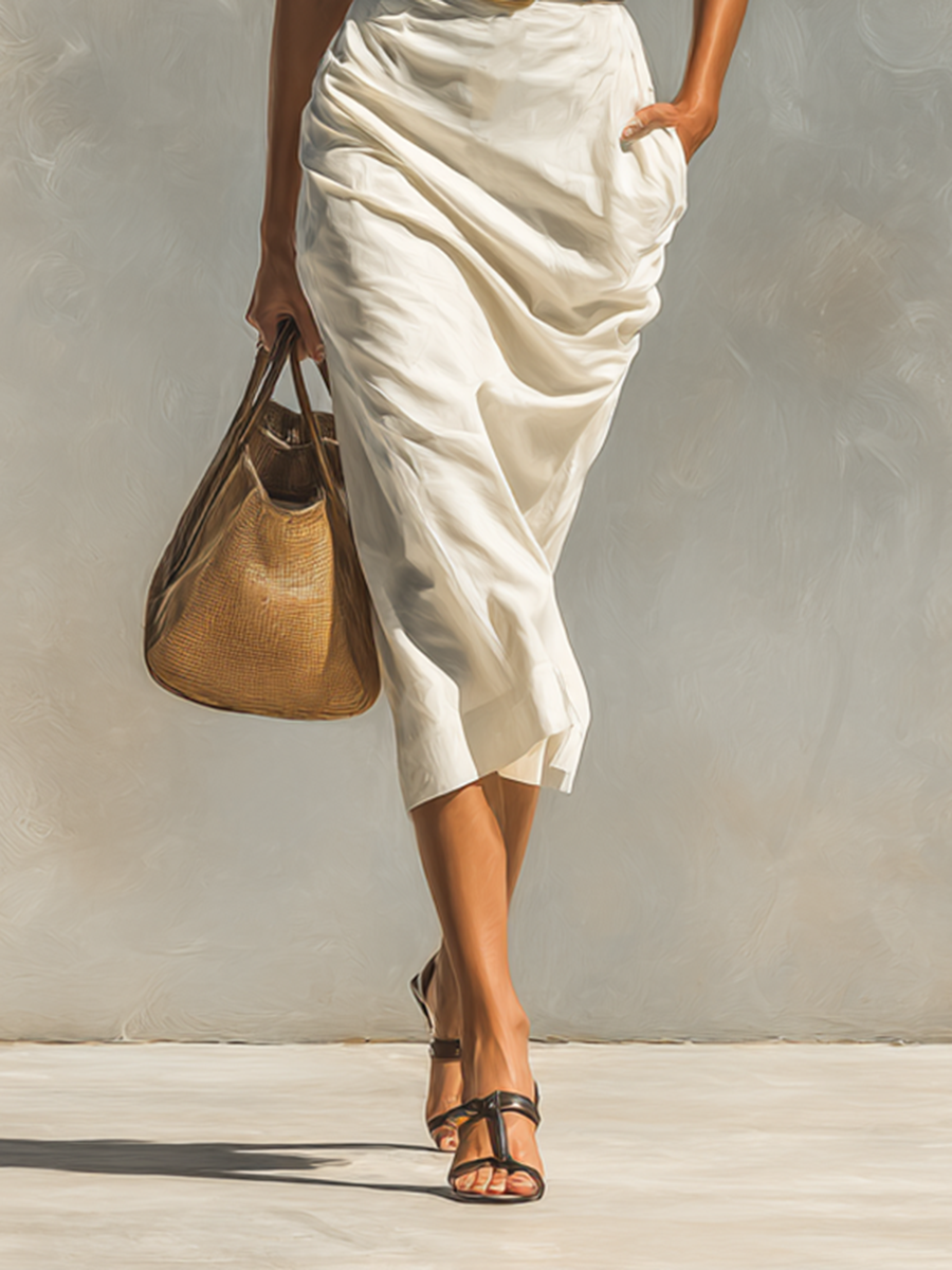 Vivian | Collared Belted Dress