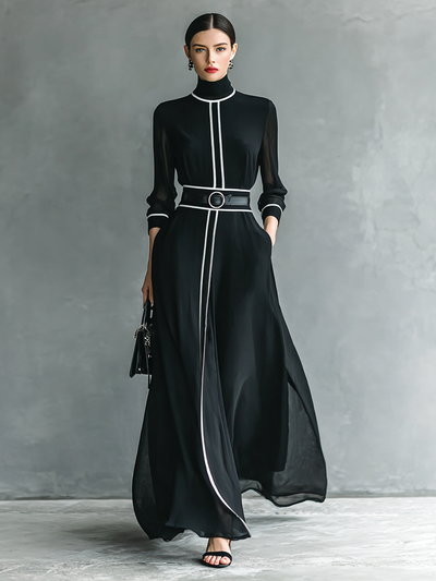 Elara | Elegant Chiffon Maxi Dress