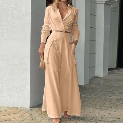 Evelyn | Knotted Top & Palazzo Set