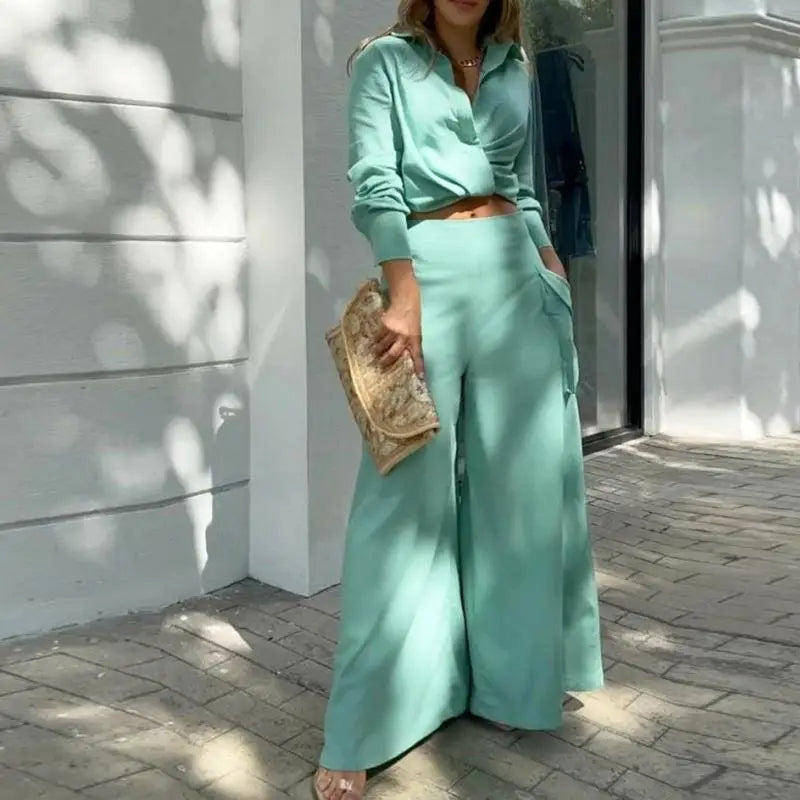 Evelyn | Knotted Top & Palazzo Set