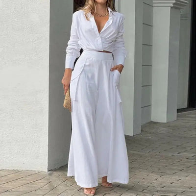 Evelyn | Knotted Top & Palazzo Set